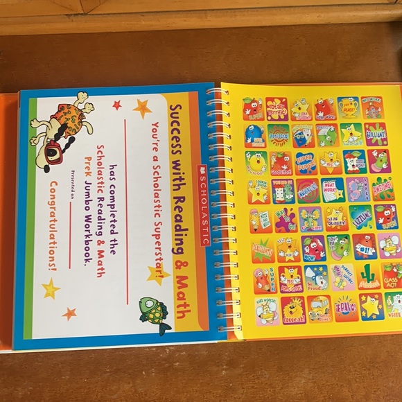 Scholastic grade PRE-K Reading & Math hard cover work book over 300 pages - Picture 4 of 8